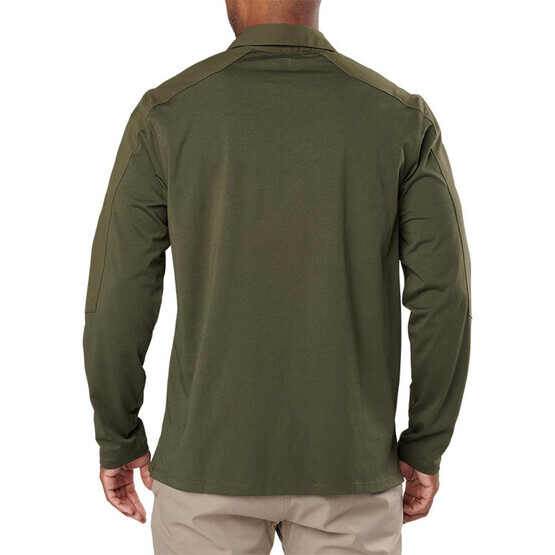 511 Artillery Long Sleeve three button Moss Polo features side vents and odor blocking fabric
